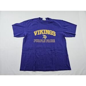 90s Minnesota Vikings Purple Pride T-Shirt Purple Gold White CSA Brand Sz XL